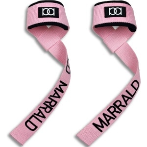 Marrald Lifting Straps - set van 2 - Padded - Anti Slip - fitness crossfit deadlift grip - Roze