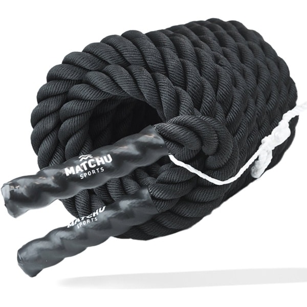 Matchu Sports - Battle rope - Fitness touw - HIIT training - 8KG - Cardio training - 38mm x 9m