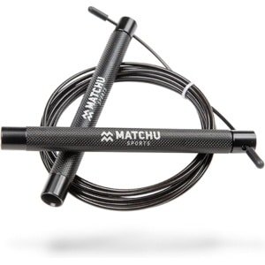 Matchu Sports - Speedrope - Speed rope - Springtouw - Springtouw voor Crossfit - Handvat - Jump rope - Skipping rope / Zwart