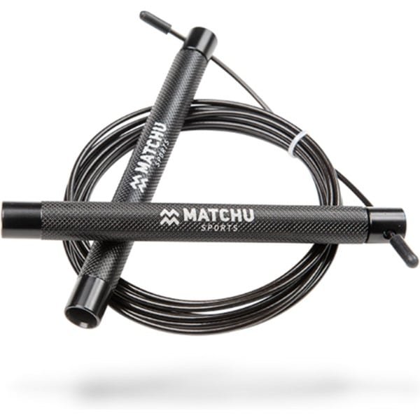 Matchu Sports - Speedrope - Speed rope - Springtouw - Springtouw voor Crossfit - Handvat - Jump rope - Skipping rope / Zwart