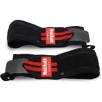 Men's Health, wrist straps voor krachttraining - polsbrace, zwart & rood