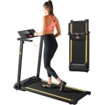 Mini Loopband - Max Snelheid 1-10 Km/h - Max Belasting 120kg - Compact & Opvouwbaar - Thuis Fitness - Cardio Trainer - Ruimtebesparende Loopband
