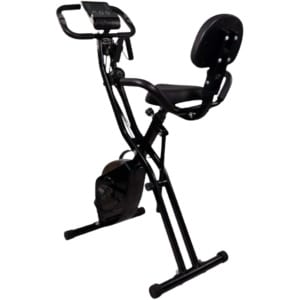 Mobiclinic EVEREST - Spinbike - Opvouwbare Hometrainer - LCD scherm - Verstelbare rugleuning en zadel - 8 standen - Fitnessfiets - Polsslagmeter - Ruimtebesparend - Tot 120 Kg