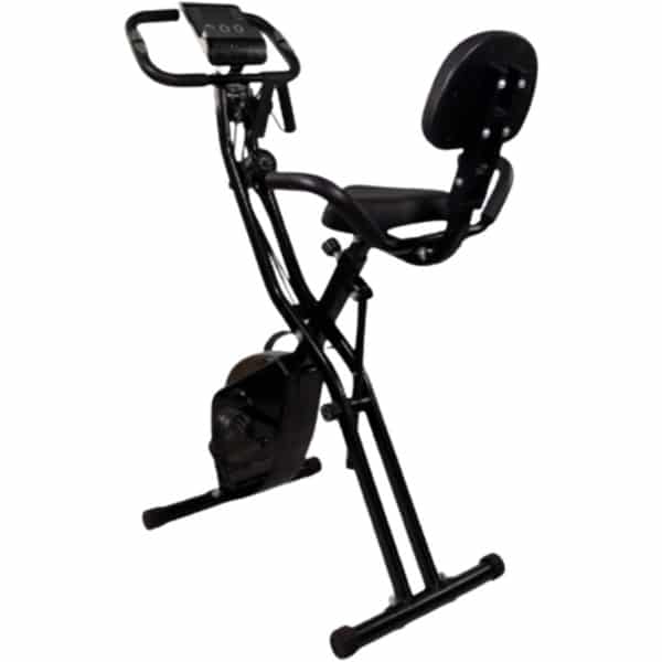 Mobiclinic EVEREST - Spinbike - Opvouwbare Hometrainer - LCD scherm - Verstelbare rugleuning en zadel - 8 standen - Fitnessfiets - Polsslagmeter - Ruimtebesparend - Tot 120 Kg
