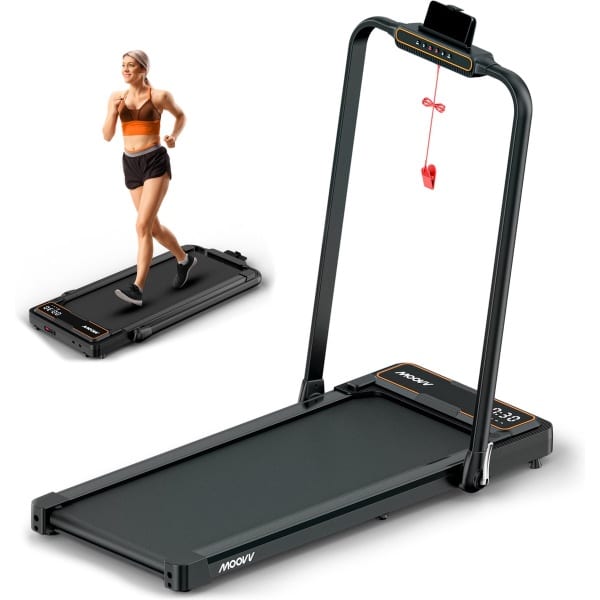 Moovv SmartStep Pro - Loopband Inklapbaar voor Thuis 1-12km/u - Walking Pad Treadmill - Inklapbare Wandelband Bureau Elektrisch - Fitness