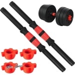 Mrs. Jones 35 cm universele halters 2 stuks verstelbaar gewicht set barbell hefhandvat massief staal met 4 kragen voor thuis krachttraining workout fitnessapparatuur accessoires .