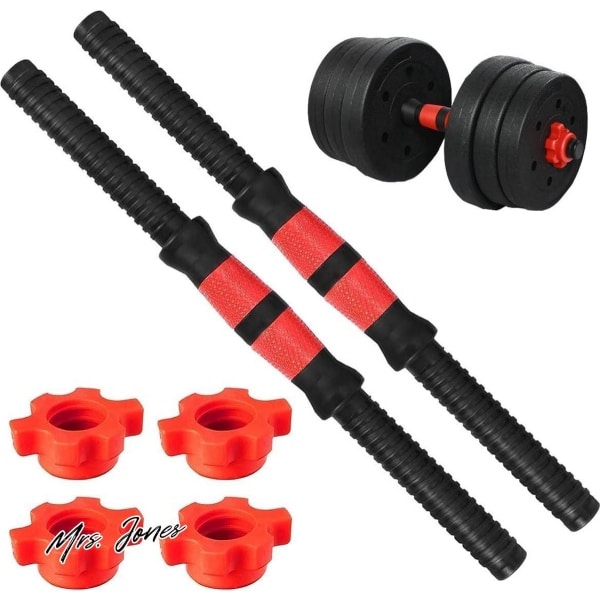 Mrs. Jones 35 cm universele halters 2 stuks verstelbaar gewicht set barbell hefhandvat massief staal met 4 kragen voor thuis krachttraining workout fitnessapparatuur accessoires .