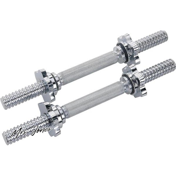 Mrs. Jones Chrome halterstang met schroefdraad 355 cm - krachttraining - gewichtheffen .