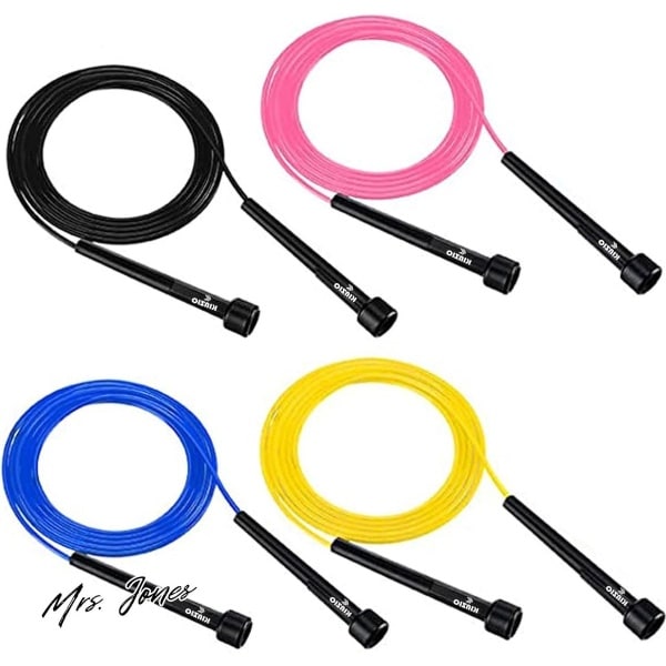 Mrs. Jones Springtouw voor fitness volwassenen en kinderen voor boksen antislip en ideaal voor fitness crossfit sport en vrije tijd verstelbare maat Speed Rope met springtouw Rood .