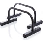 Muscle Power® Stalen Parallettes - Direct Klaar voor Gebruik - Ideaal voor Push-ups, Dips, L-Sit, Handstand en Planche - Ideaal voor Calisthenics, CrossFit en Turnen - Set van Twee - Zwart