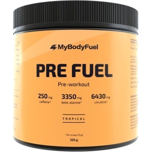 MyBodyFuel - Pre Workout - Tropical - Pre-Workout - Per Scoop 250 mg Cafeïne - 325 gram