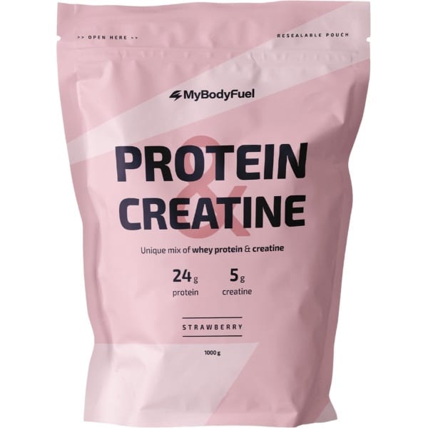 MyBodyFuel - Whey Protein & Creatine - Aardbei - Eiwitpoeder met creatine monohydraat - Eiwit shake - 1000 gram