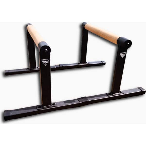 NO-GRAV Parallettes BIG | Premium Houten Opdruksteunen | Dip Bars | voor Krachttraining, Turnen, Gynmnastiek, Calisthenics Opdrukset 33 CM hoogte