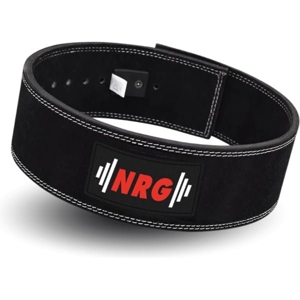 NRG fitness - Lifting Belt - Pro Powerlift Riem - Krachttraining - Lever Belt - Zwart - Gewichthefriem - Powerlifting - Maat S
