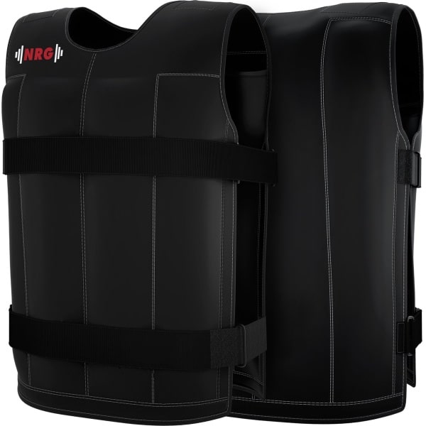 NRG fitness Verstelbaar Gewichtsvest Zwart - Crossfit - Weight Vest - 2 tot 18 kg - Vochtafstotend - Cardio - Zwart