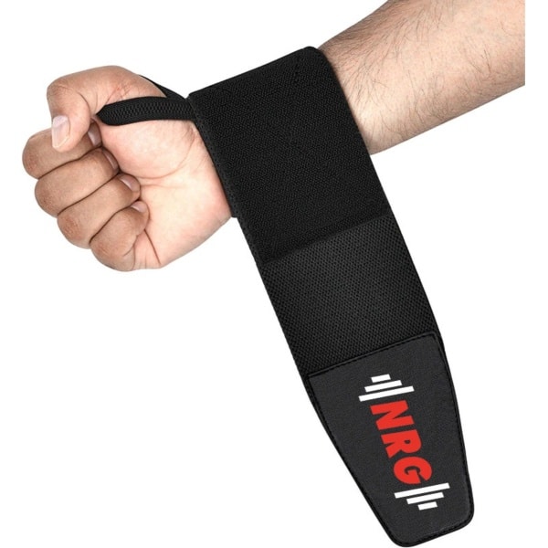 NRG fitness - Wrist Wraps - 2 Stuks - Polsband voor Fitness & CrossFit - Krachttraining - Polsbrace - Zwart