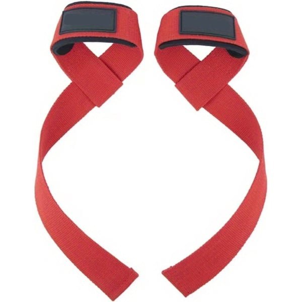 Nivard Wrist Wraps - Lifting Straps - Crossfit Grips - Polsband - Krachttraining - Fitness - Deadlift - Rood