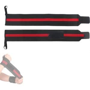 Nivard Wrist Wraps - Lifting Straps - Crossfit Grips - Polsband - Krachttraining - Fitness - Deadlift - Zwart