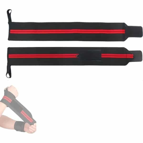Nivard Wrist Wraps - Lifting Straps - Crossfit Grips - Polsband - Krachttraining - Fitness - Deadlift - Zwart