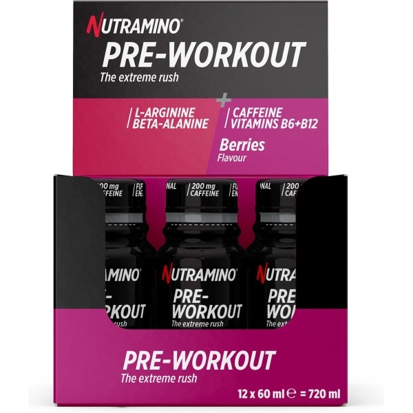 Nutramino +Pro Pre-Workout Shot-Berries-60 ml