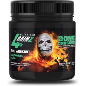 Nutrition4Gainz - Errol the BoneCrusher Pre-Workout - Ultimate Pre-workout - Bevat 340mg Cafeïne - 300 gram - Watermeloen