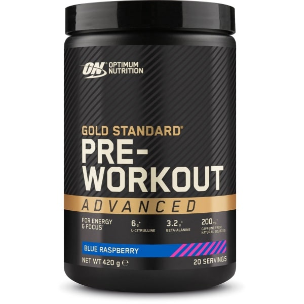 Optimum Nutrition Gold Standard Pre-Workout Advanced - Pre Workout - Blue Raspberry - 420 gram (20 doseringen)