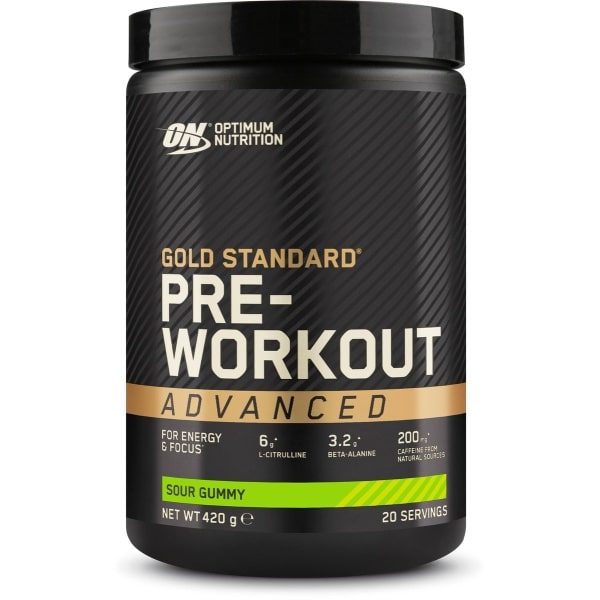 Optimum Nutrition Gold Standard Pre-Workout Advanced - Pre Workout - Sour Gummy - 420 gram (20 doseringen)