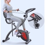 Opvouwbare Hometrainer Met 8 Weerstandsniveaus - Fitnessfiets Voor Thuis Met LCD-Scherm En Telefoonhouder | Ideaal Voor Binnengebruik