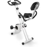 Opvouwbare hometrainer - X-bike met 8 niveaus van magnetische weerstand - vliegwiel 2,5KG - multifunctioneel LCD-scherm - verstelbare zitting - tablethouder - zwart-wit