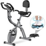Opvouwbare hometrainer met APP - BIGZZIA hometrainer - 10 magnetische weerstandsniveaus voor cardiofitness - verstelbare zitting