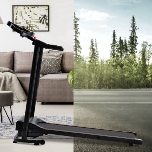 Opvouwbare loopband met luidspreker voor fitness thuis