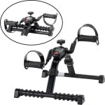 Opvouwbare stoelfiets met massage rollen en digitaal scherm- Pedaaltrainer - Fietstrainer - Hometrainer - Bureaufiets met regelbare weerstand