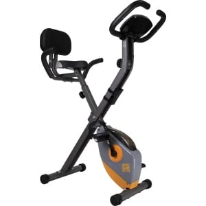 Orange Gym, X-bike opvouwbare hometrainer - incl. rugsteun, 8 weerstandsniveaus, LCD monitor, fiets