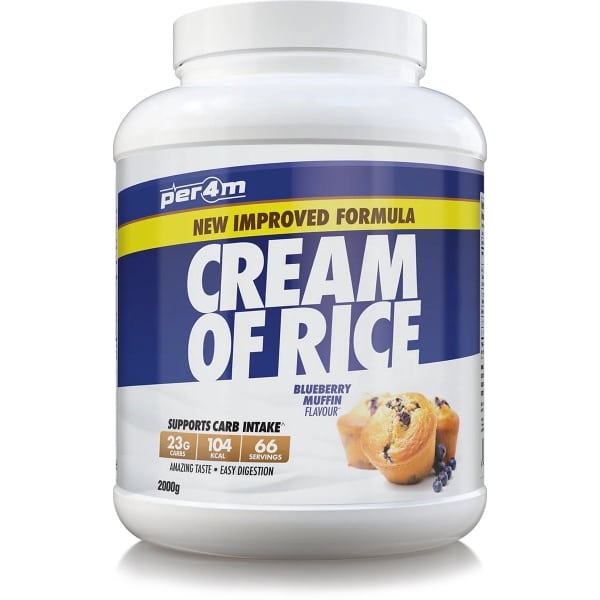 Per4m - Cream of Rice - 2kg - Blueberry Muffin - Weight Gainer - Mass Gainer - COR - Cream of rice - Rijstmeel - Shake - Fitness - Krachttraining - Gym