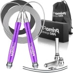 Pro Speed Springtouw 3m Verstelbaar Gewogen Zelfborgend Aluminium - Volwassen Fitness Mannen Vrouwen Boksen Gym MMA Crossfit Workout Vetverlies