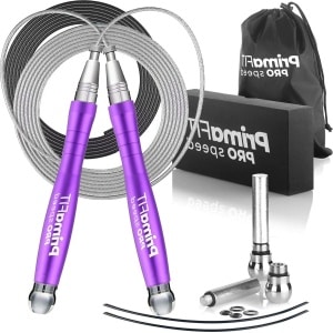 Pro Speed Springtouw 3m Verstelbaar Gewogen Zelfborgend Aluminium - Volwassen Fitness Mannen Vrouwen Boksen Gym MMA Crossfit Workout Vetverlies