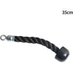 Professioneel Triceps Touw voor Krachttraining - 35cm - Enkelvoudig Zwart
