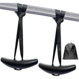 Pull Up Handles - Ergonomische Gym Handgrepen voor Krachttraining, Optrekstangen en Kabelmachines - Perfect voor Pull-Ups, Rows en Lat Pulldown Workouts - Zwart