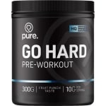 Pure. Go Hard Pre-Workout - Fruit Punch - 300gr - 30 servings - magnesium en vitamine c - suikervrij - fitness