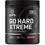 Pure. Go Hard Xtreme Pre-Workout - Beta Alanine - Taurine - Cafeïne - Citrulline - Suikervrij - Pre Workout Supplement, Krachttraining Energy Drink - Red Fruits - 30 servings - 300g