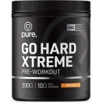 Pure. Go Hard Xtreme Pre-Workout - Beta Alanine - Taurine - Cafeïne - Citrulline - Suikervrij - Pre Workout Supplement, Krachttraining Energy Drink - Tropical - 30 servings - 300g