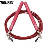 RVS Verstelbaar Professioneel Springtouw Rood met Kogellagers - Speed Rope - Fitness Sport -Jump Rope - Conditie - Bootcamp - Crossfit, Boxing