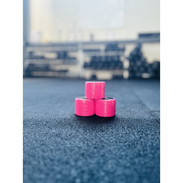 RXpursuit 3-Pack Roze Premium Sticky Stretch Lifting Thumb Hookgrip Tape for Weightlifting, CrossFit, Powerlifting, Strength Training. Athletic Sport Tape