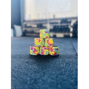 RXpursuit 6-Pack Happy Camo Premium Sticky Stretch Lifting Thumb Hookgrip Tape for Weightlifting, CrossFit, Powerlifting, Strength Training. Athletic Sport Tape