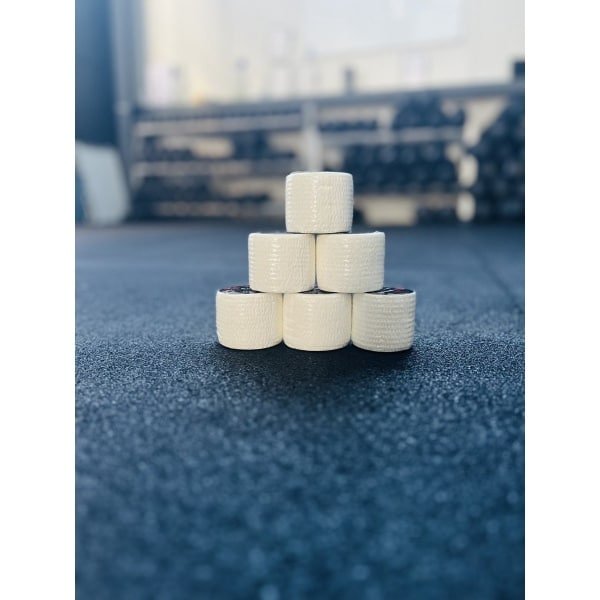 RXpursuit 6-Pack Wit Premium Sticky Stretch Lifting Thumb Hookgrip Tape for Weightlifting, CrossFit, Powerlifting, Strength Training. Athletic Sport Tape