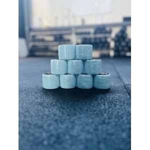 RXpursuit 9-Pack Blauw Premium Sticky Stretch Lifting Thumb Hookgrip Tape for Weightlifting, CrossFit, Powerlifting, Strength Training. Athletic Sport Tape