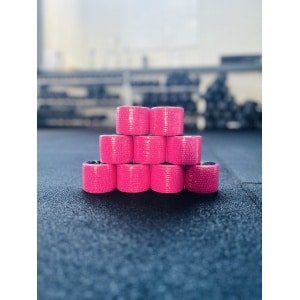RXpursuit 9-Pack Roze Premium Sticky Stretch Lifting Thumb Hookgrip Tape for Weightlifting, CrossFit, Powerlifting, Strength Training. Athletic Sport Tape