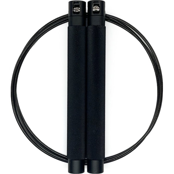 RXpursuit Speedrope Springtouw Falcon Pro Line voor CrossFit - Perfect voor snelle Single Unders en Double Unders - Super Snelle Lagers - Aluminium Handvaten - Zwart-Zwart