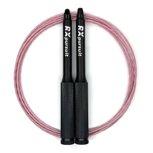 RXpursuit Speedrope Springtouw - Weighted Eagle Pro Line voor CrossFit - Perfect voor Double Unders en Single Unders - Super Snelle Lagers - Aluminium Handvaten met Extra Grip - Zwart-Roze