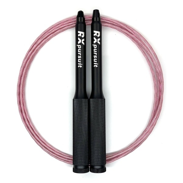RXpursuit Speedrope Springtouw - Weighted Eagle Pro Line voor CrossFit - Perfect voor Double Unders en Single Unders - Super Snelle Lagers - Aluminium Handvaten met Extra Grip - Zwart-Roze